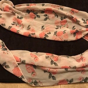 Flower covered scarf
